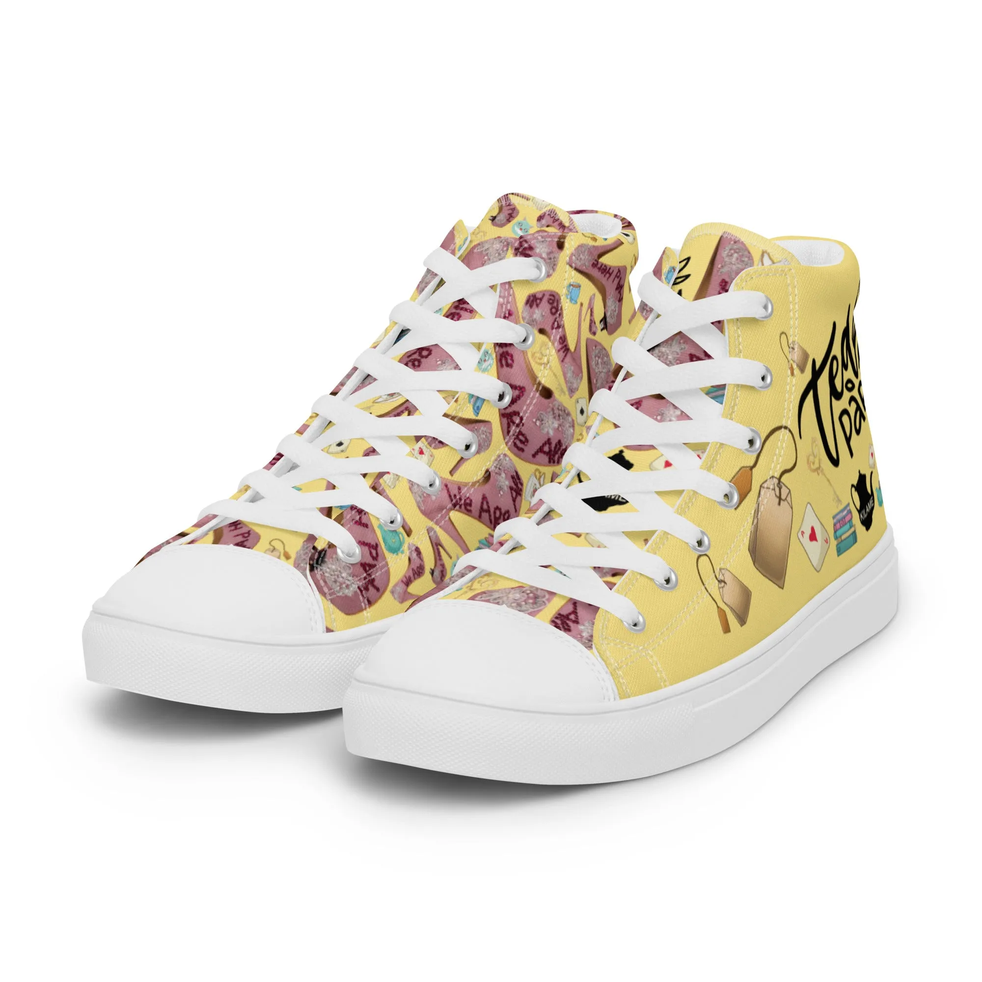 Women’s high top canvas shoes 'Tea Party'