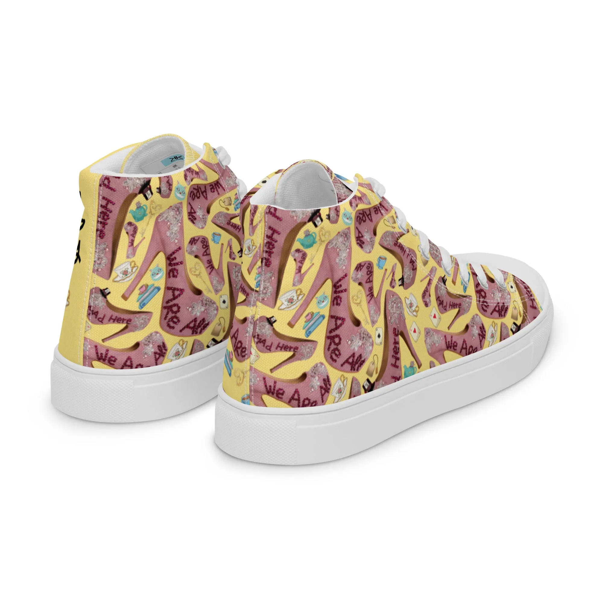 Women’s high top canvas shoes 'Tea Party'