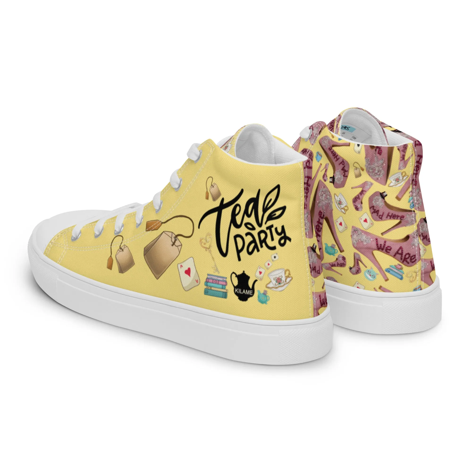 Women’s high top canvas shoes 'Tea Party'