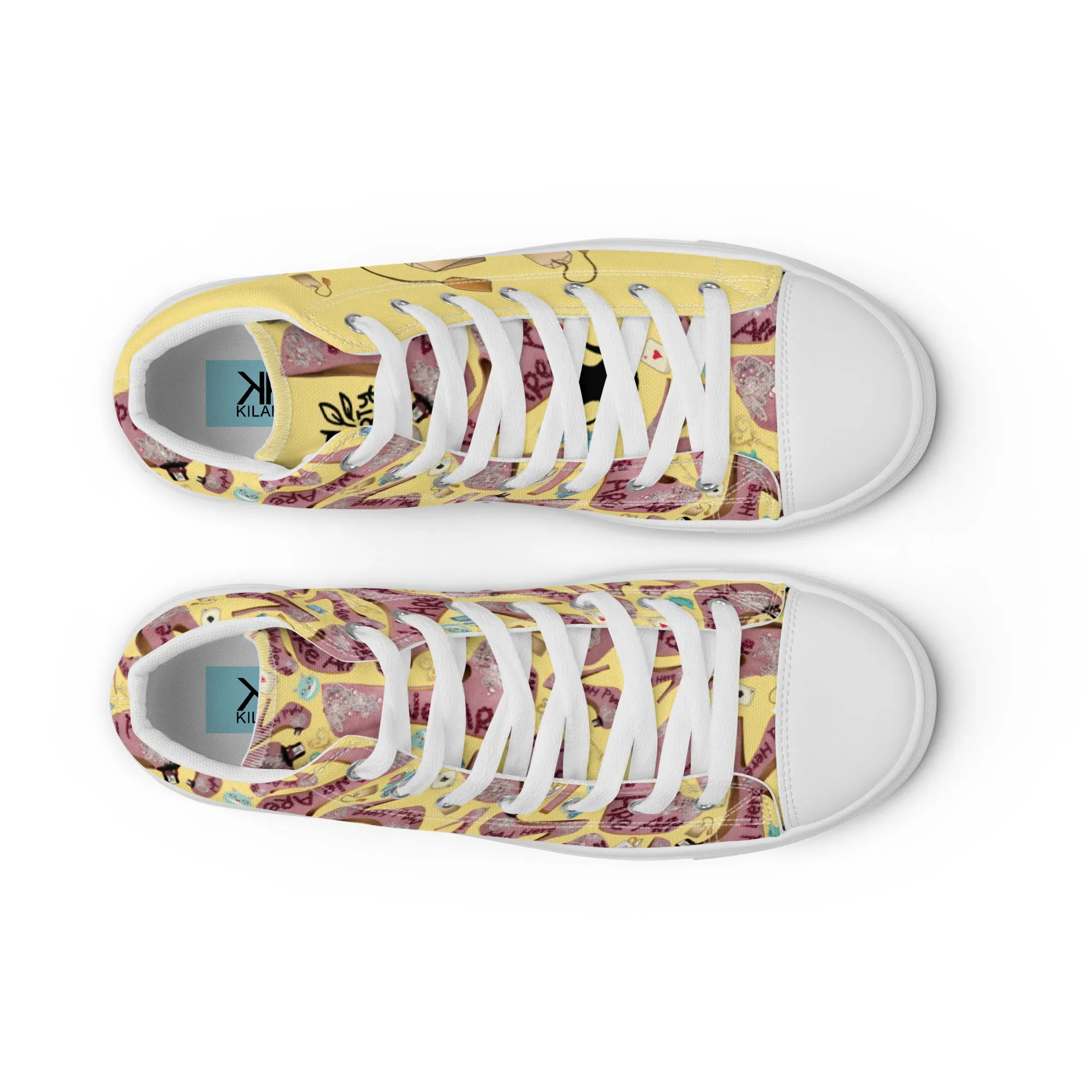 Women’s high top canvas shoes 'Tea Party'