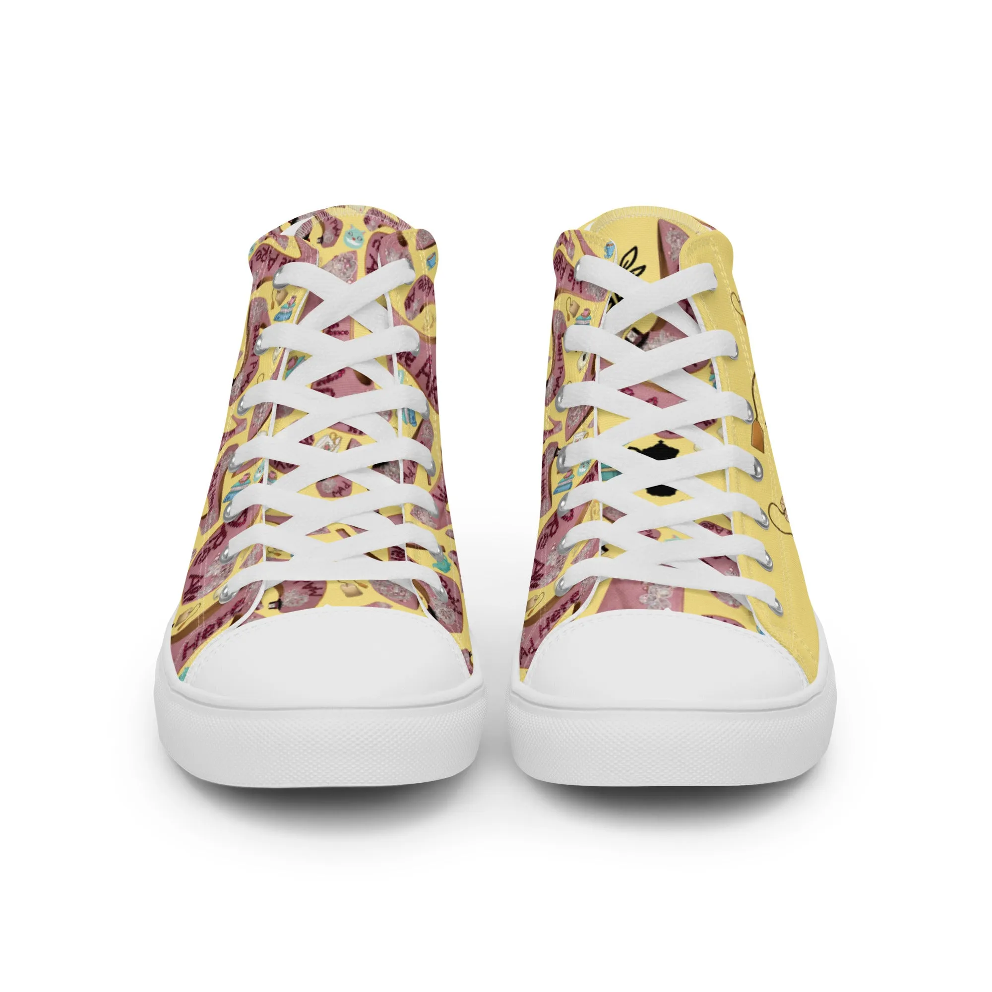 Women’s high top canvas shoes 'Tea Party'