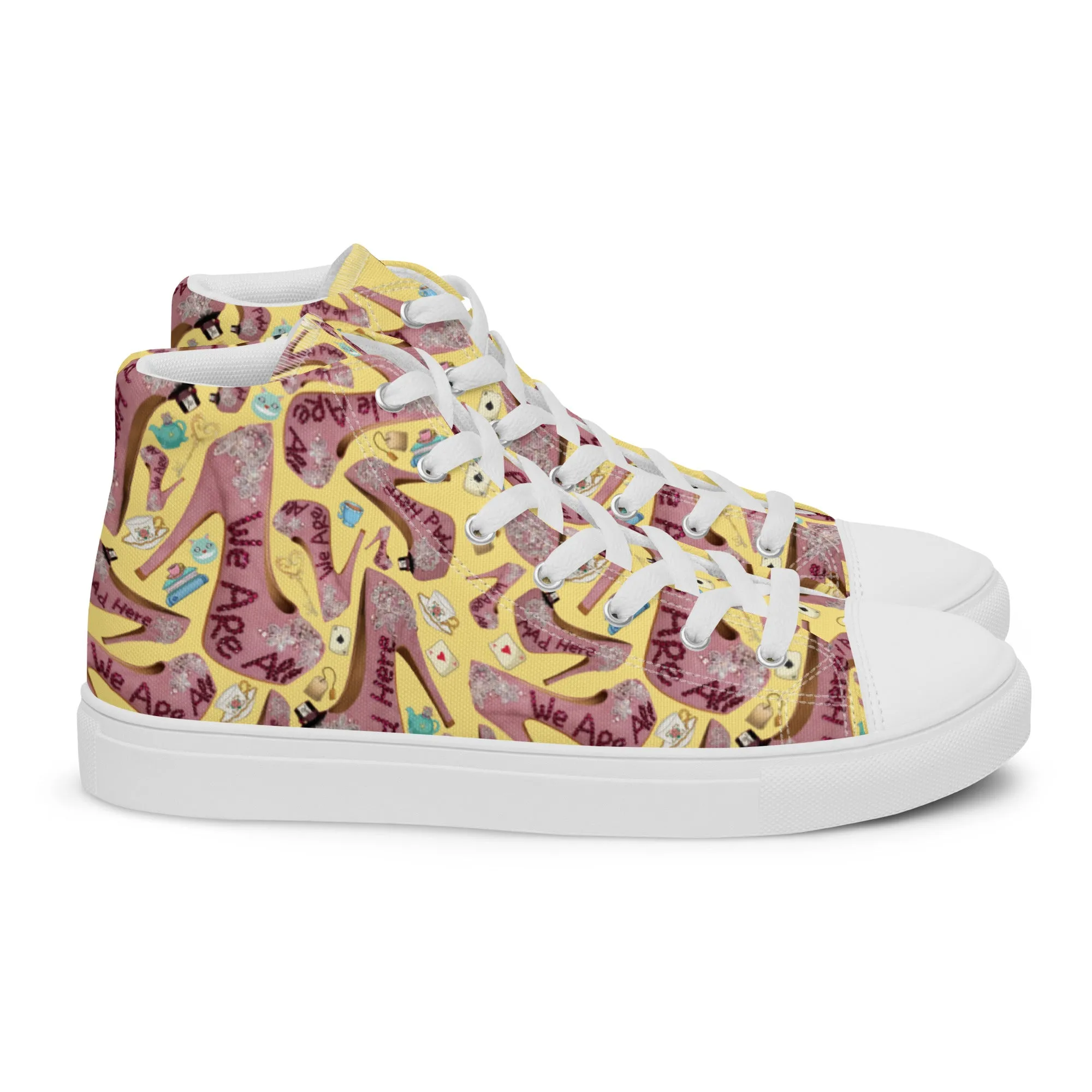 Women’s high top canvas shoes 'Tea Party'