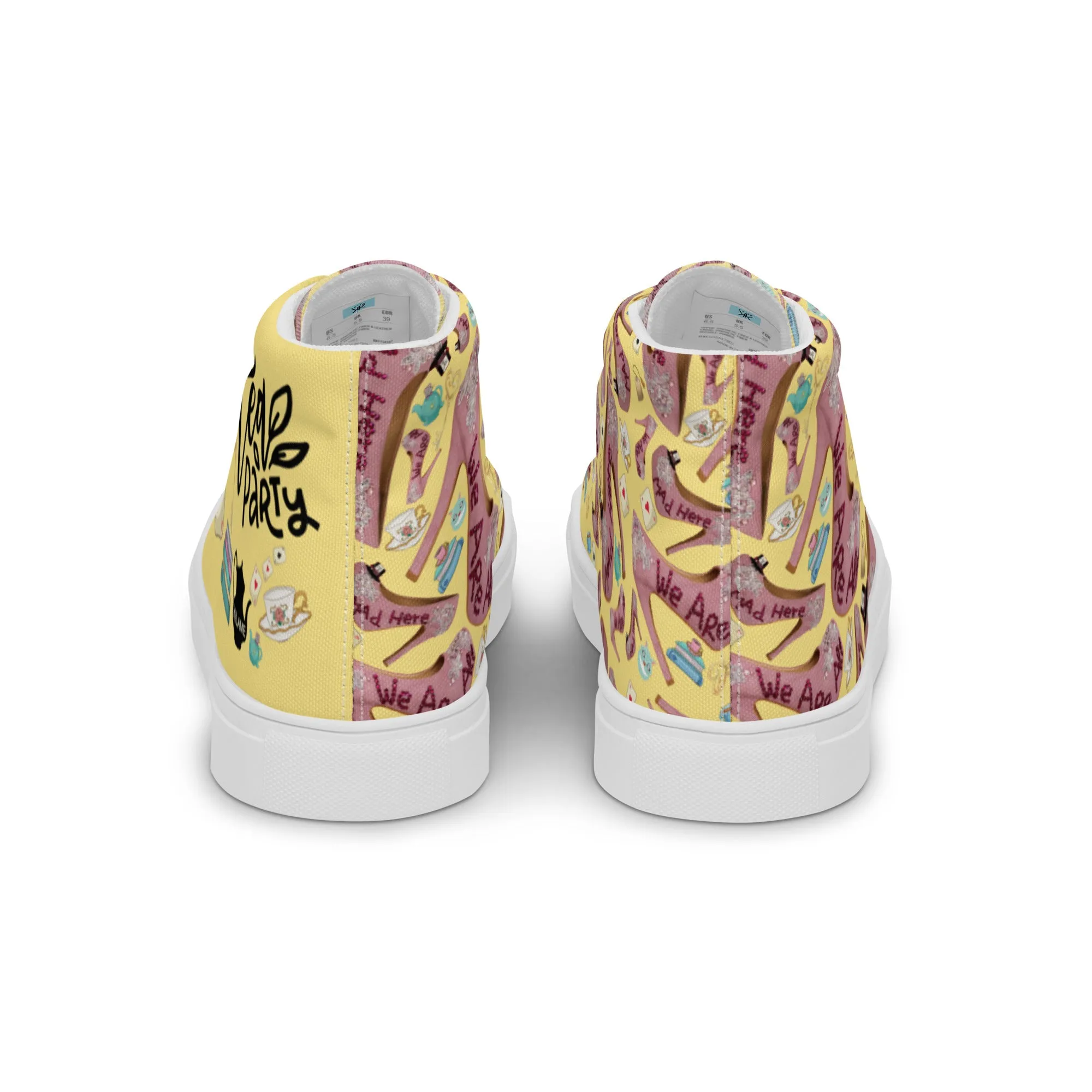 Women’s high top canvas shoes 'Tea Party'