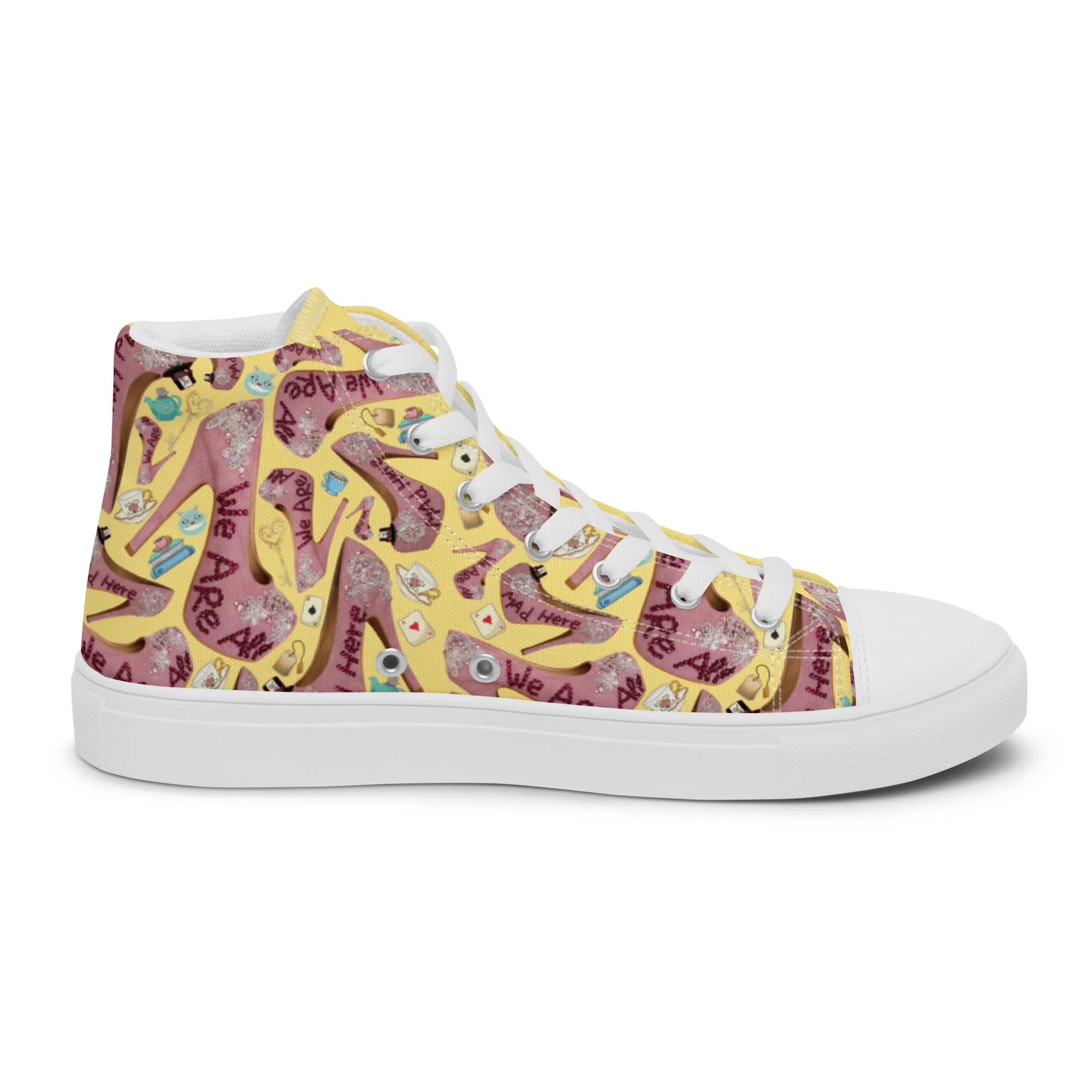Women’s high top canvas shoes 'Tea Party'