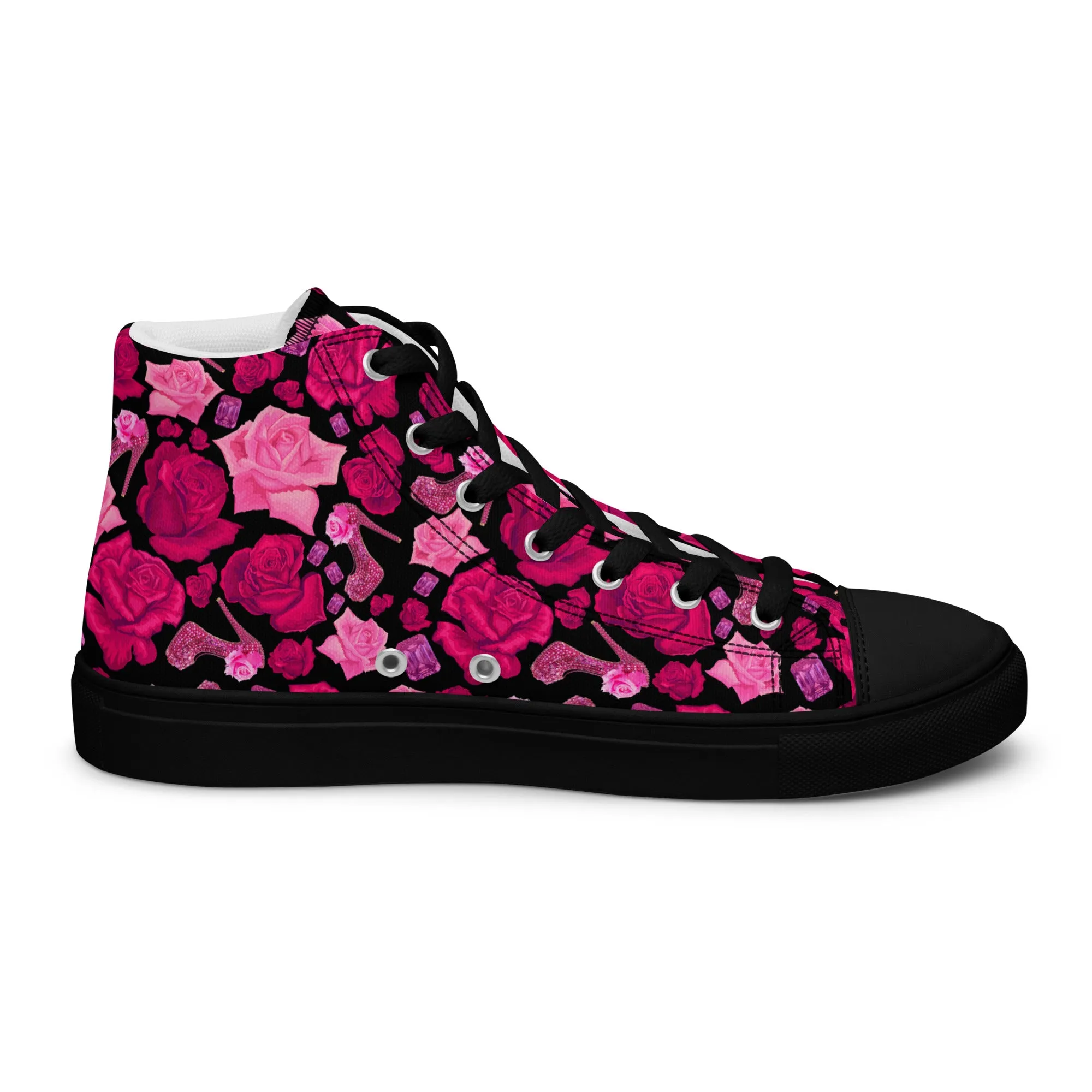 Women’s high top canvas shoes Wali 'Follow your dreams'