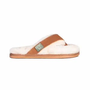 Women's Sheepskin Lined Flip Flops