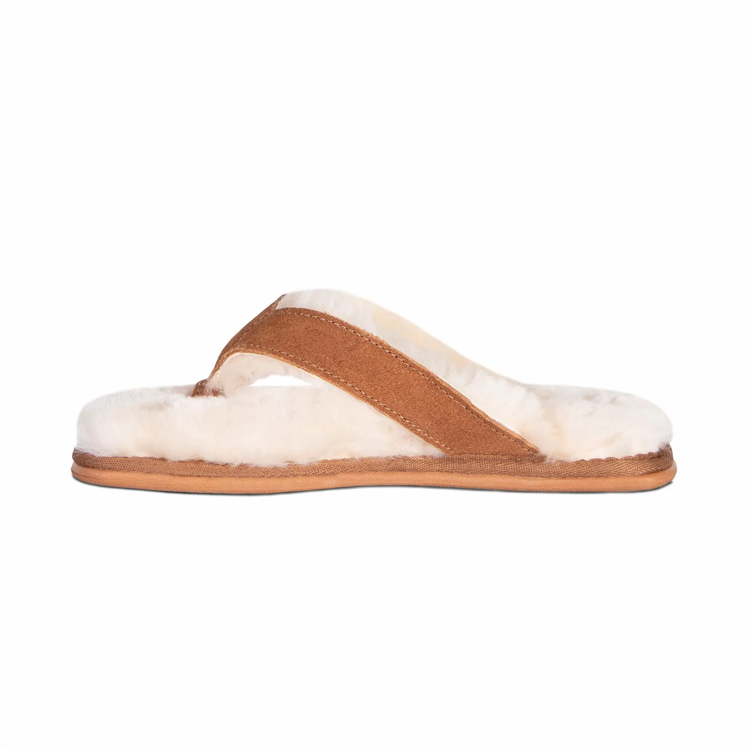 Women's Sheepskin Lined Flip Flops
