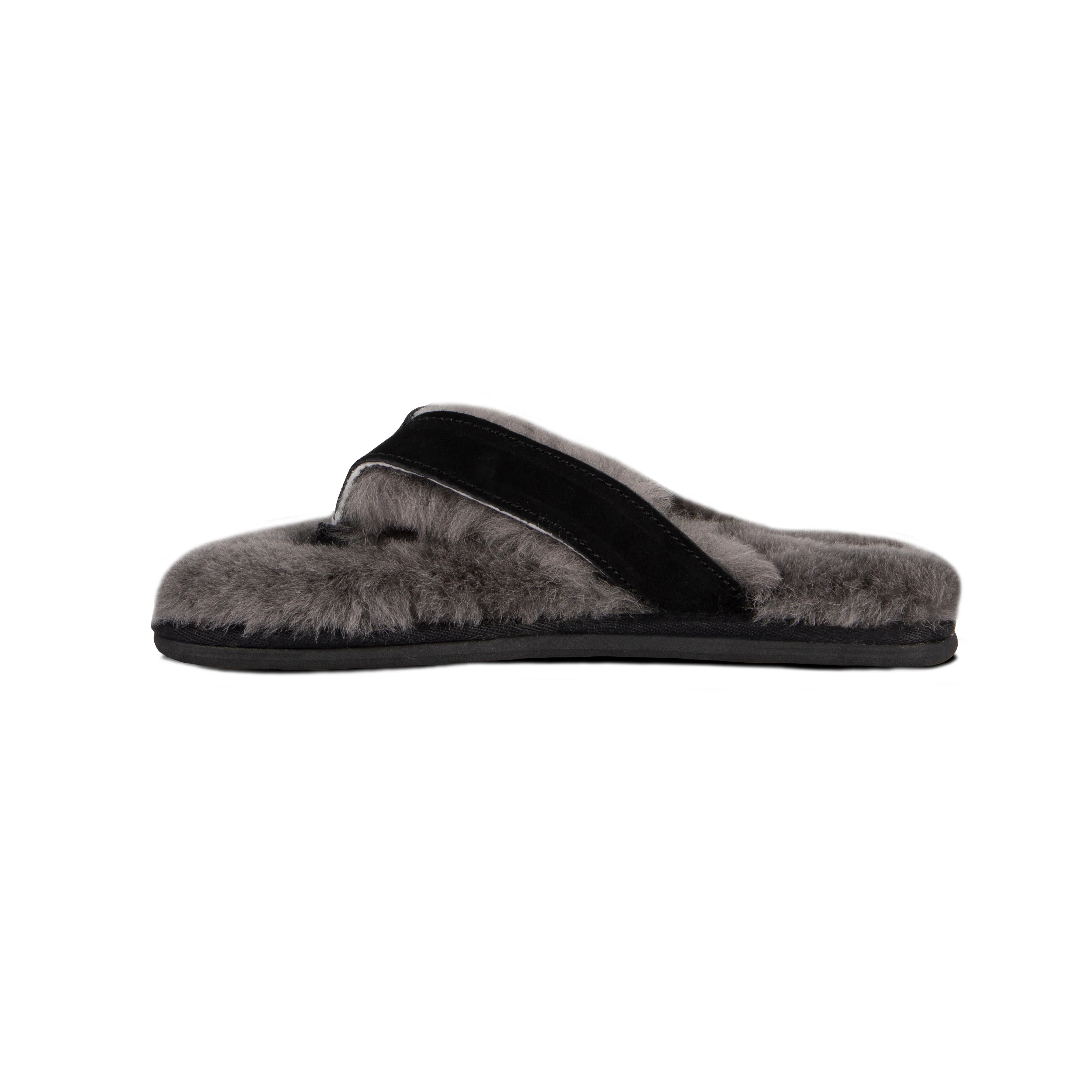 Women's Sheepskin Lined Flip Flops