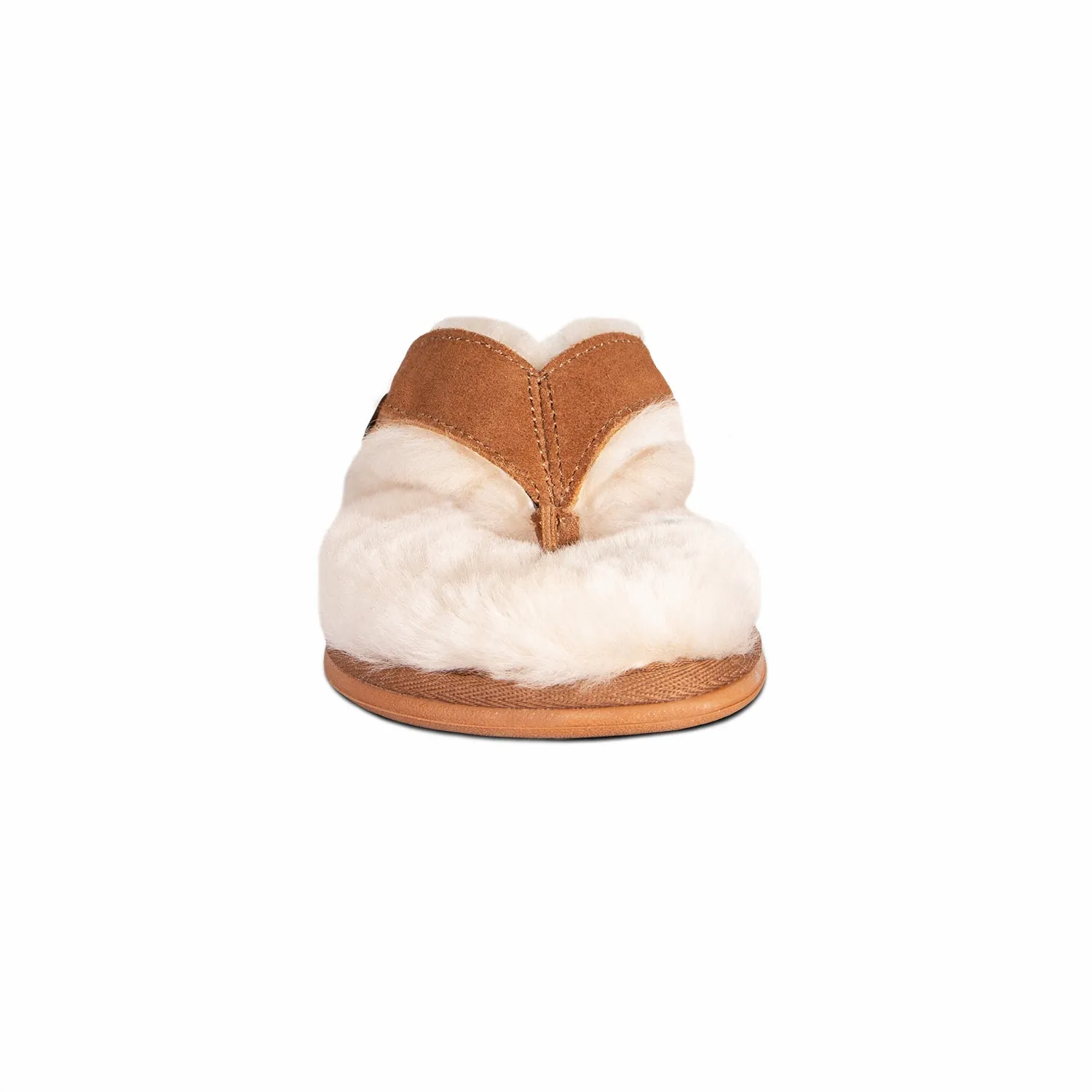 Women's Sheepskin Lined Flip Flops