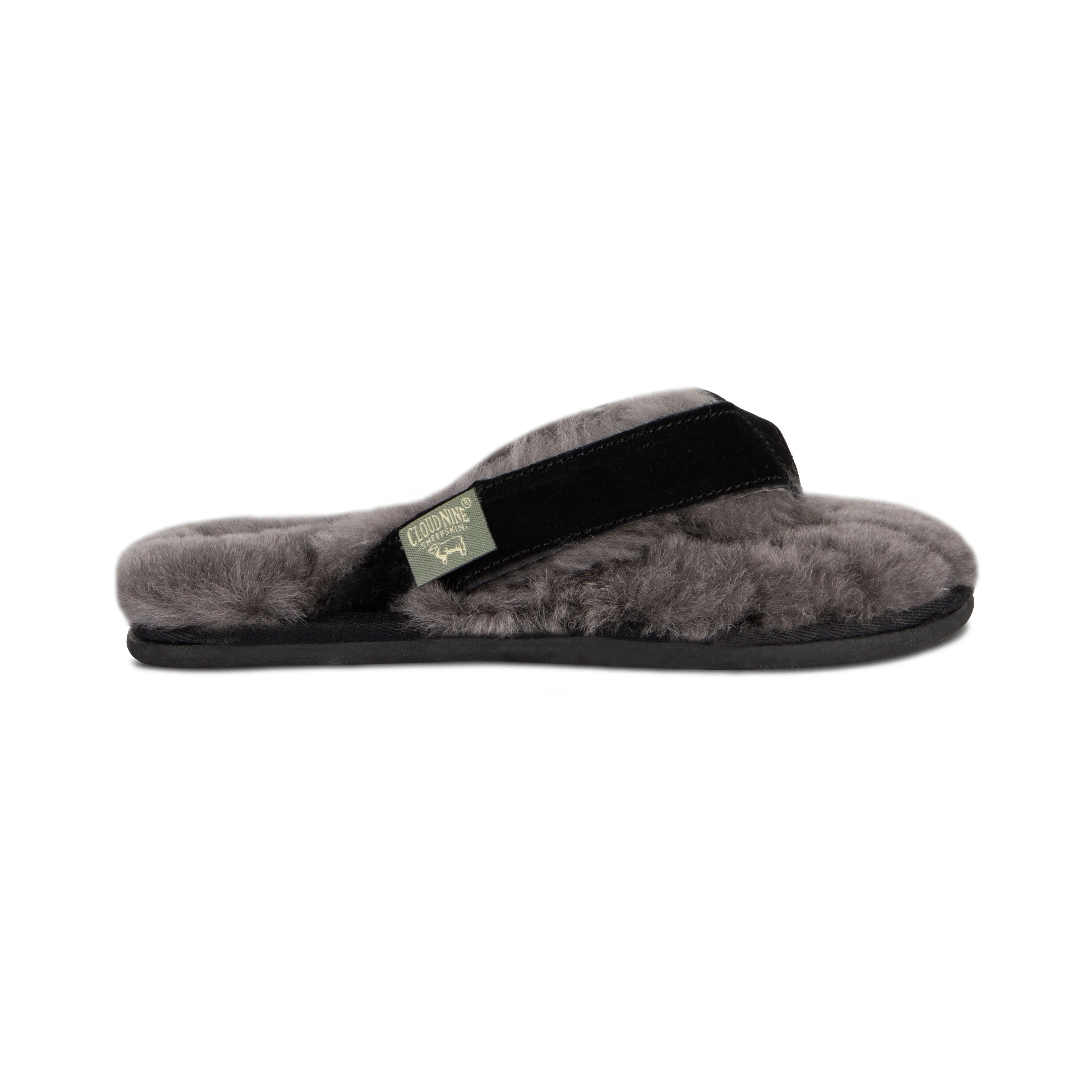 Women's Sheepskin Lined Flip Flops