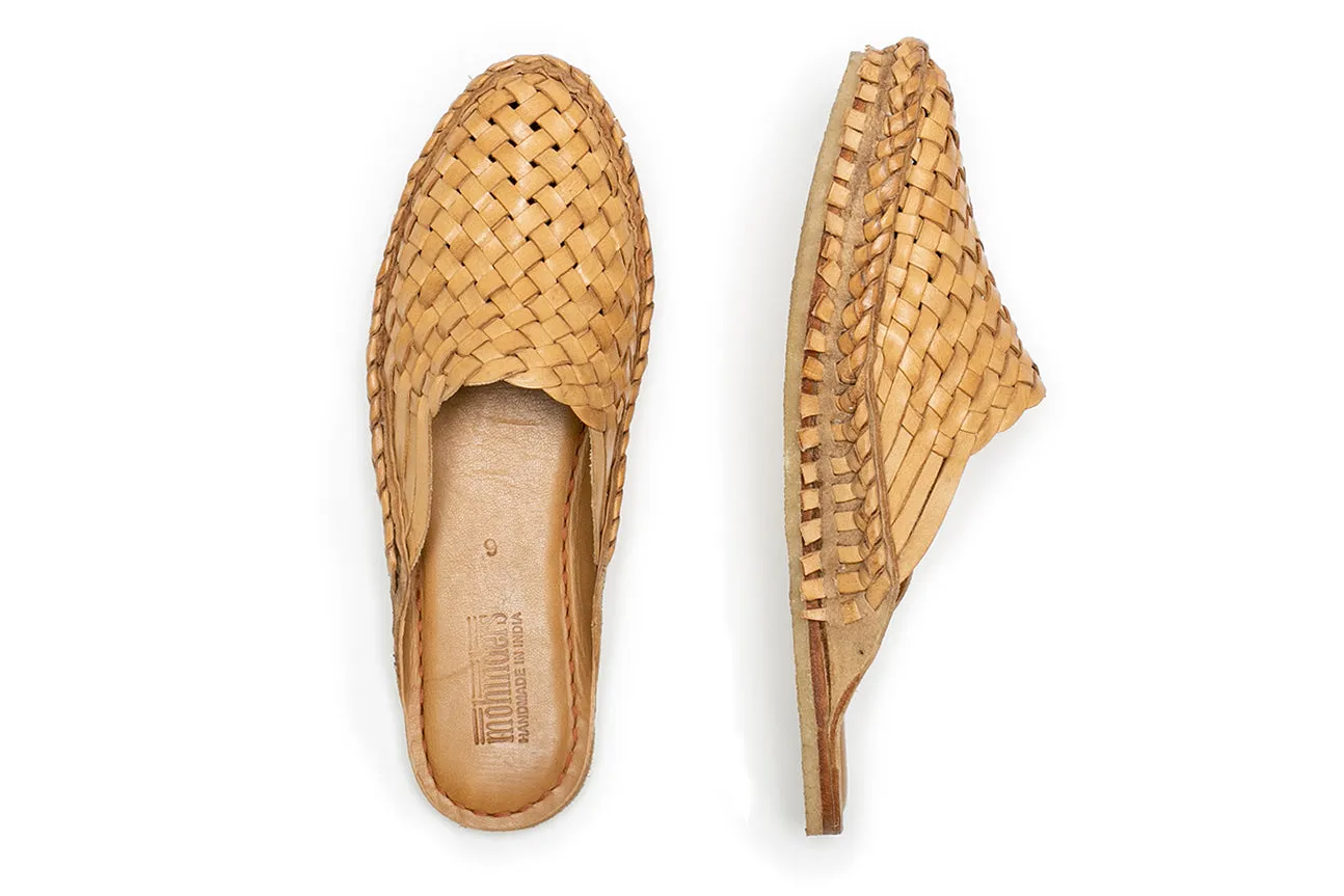 Women's Woven City Slide in Honey   No Stripes