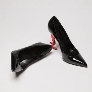 YSL Patent Opyum 100 Pump Heels With Red YSL Heel size 39
