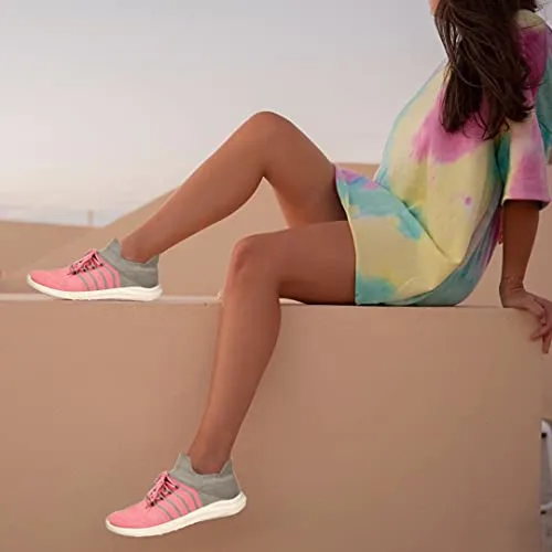 ZOVIM Women Stylish Fashionable & Sneaker Shoes for Running/Sports/Outdoors/Morning Walking/Basketball/Trekking/Dance Pink