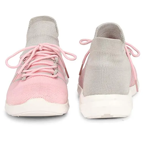ZOVIM Women Stylish Fashionable & Sneaker Shoes for Running/Sports/Outdoors/Morning Walking/Basketball/Trekking/Dance Pink